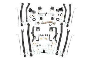 Jeep Wrangler Suspension Lift Kit - Front + Rear - Rough Country - Long Arm Upgrade - '07-'10